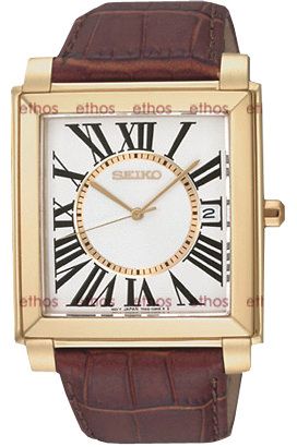 Seiko Stylish Dress Quartz Men Watches in case & White Dial SGEE16P1