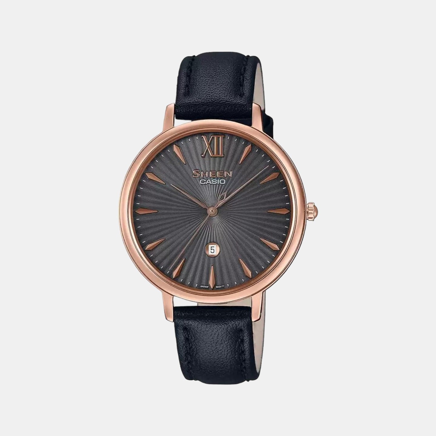 Sheen Women Quartz Black Dial Analog Leather Watch SH221