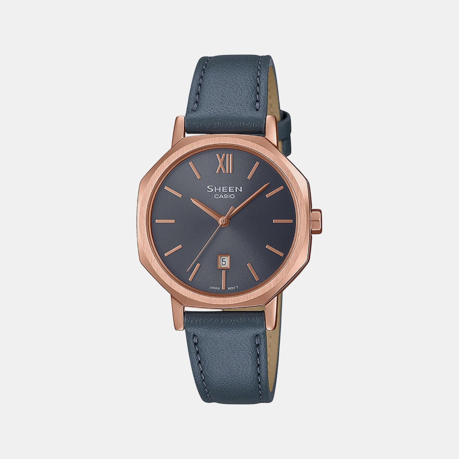 Sheen Women Quartz Black Dial Analog Leather Watch SH291