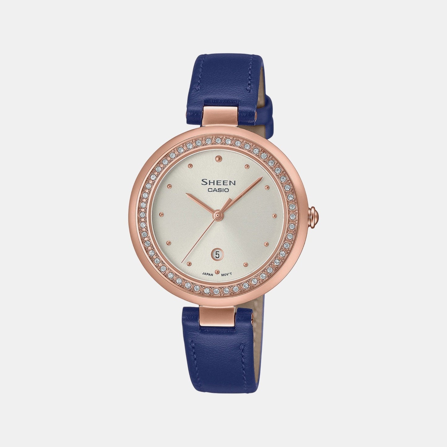 Sheen Women Quartz White Dial Analog Leather Watch SH297
