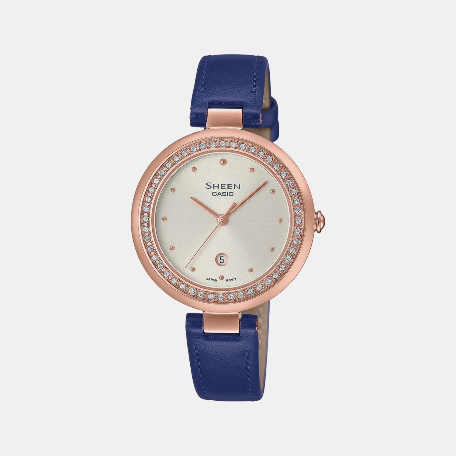 Sheen Women Quartz White Dial Analog Leather Watch SH297