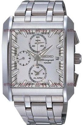 Seiko Sportura Quartz Men Watches in Square case & Silver Dial SNA767P1