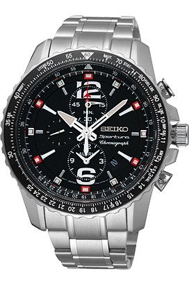 Seiko Sportura Quartz Men Watches in Round case & Black Dial SNAE95P1