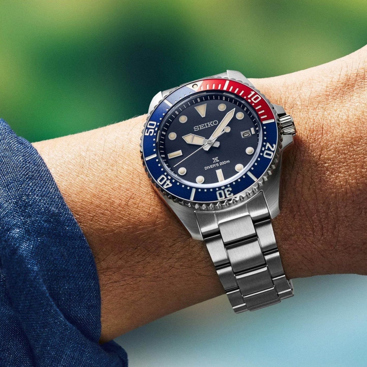 Prospex Men Solar Blue Dial Analog Stainless Steel Watch SNE595P1