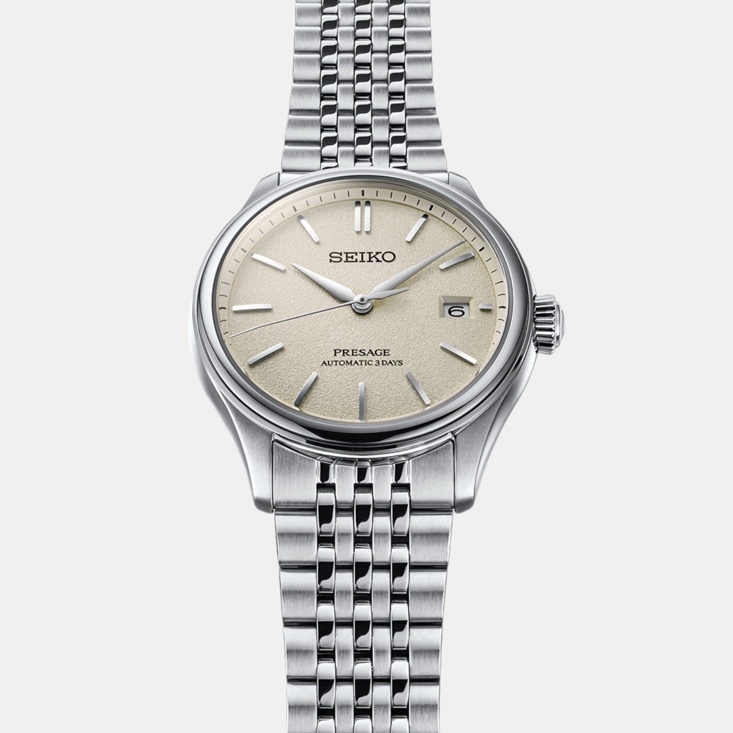 Presage Men Automatic Beige Dial Analog Stainless Steel Watch SPB463J1