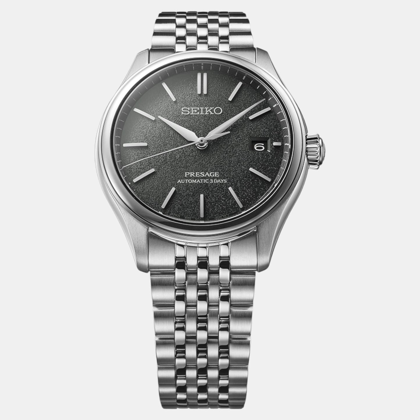 Presage Men Automatic Grey Dial Analog Stainless Steel Watch SPB465J1