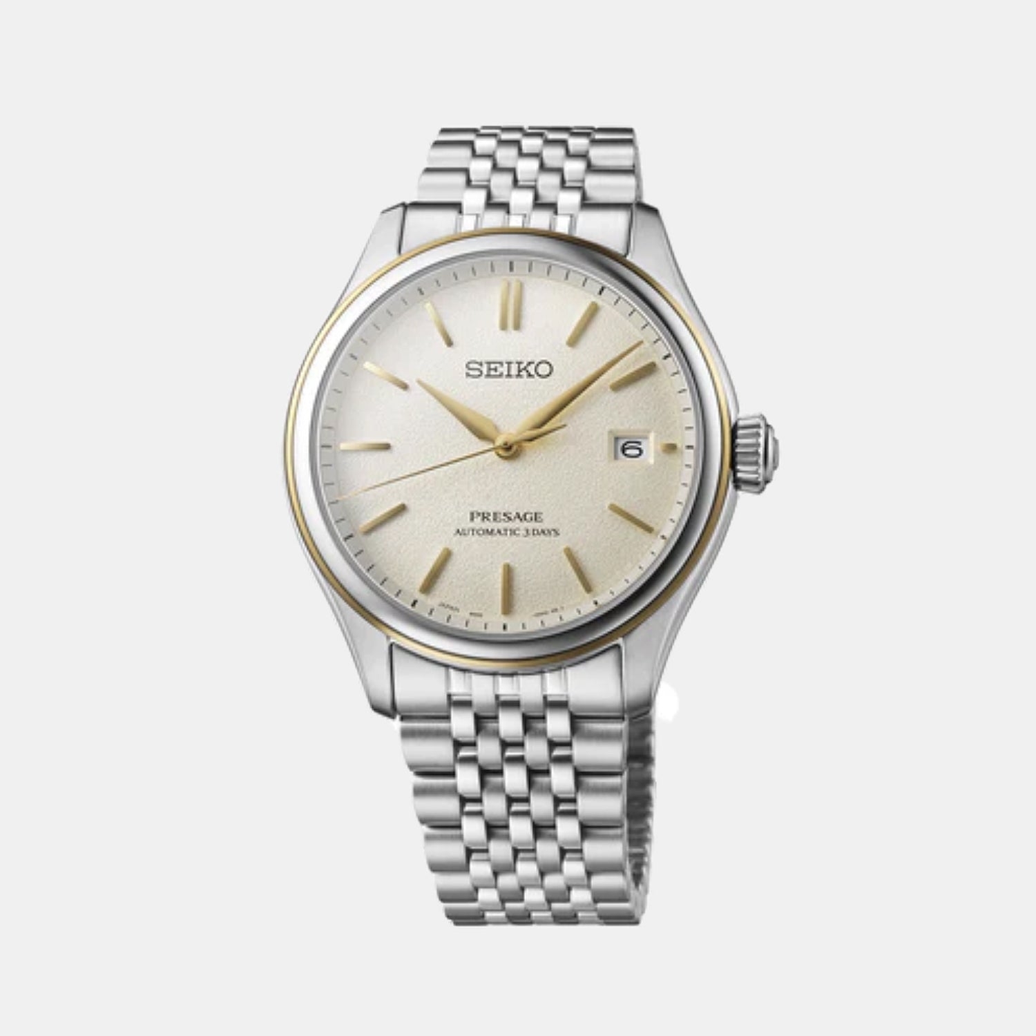 Presage Men Automatic Champagne Dial Analog Stainless Steel Watch SPB478J1