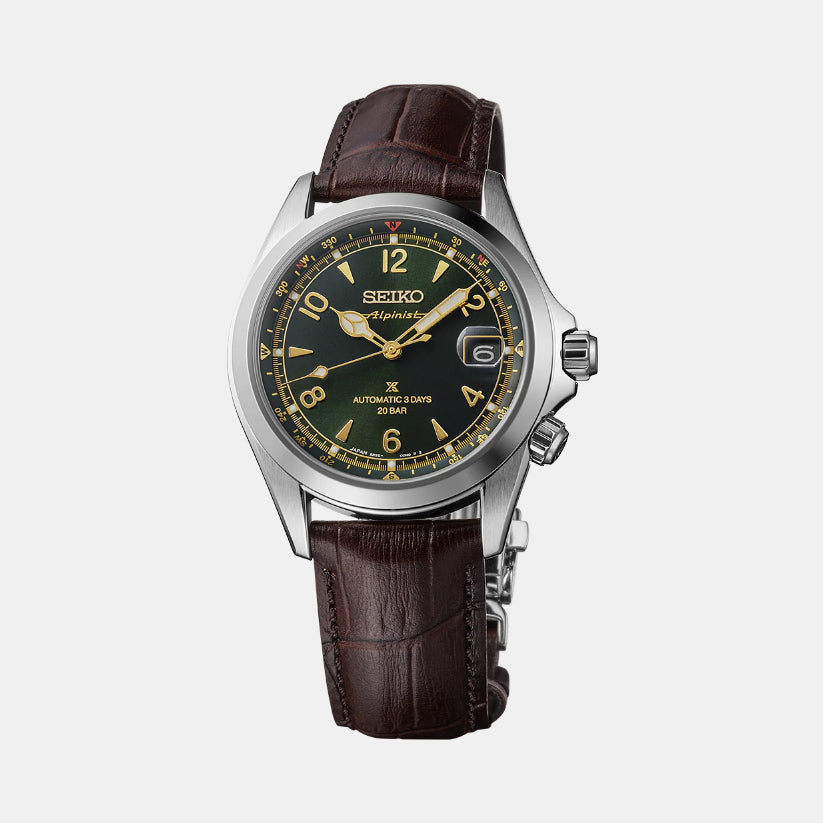 Prospex Men Automatic Green Dial Analog Leather Watch SPB507J1