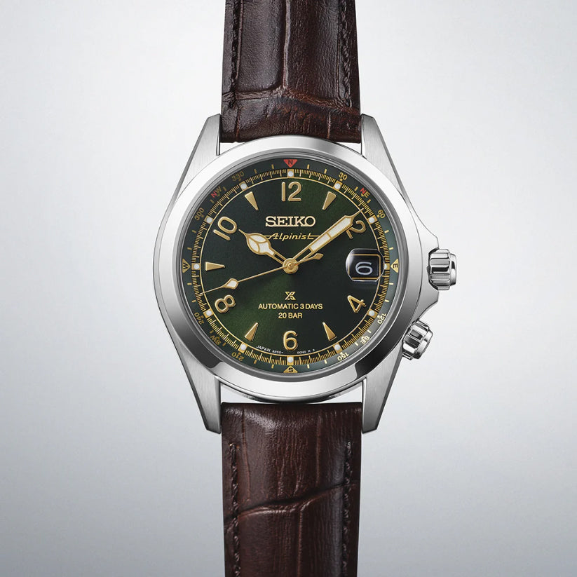 Prospex Men Automatic Green Dial Analog Leather Watch SPB507J1