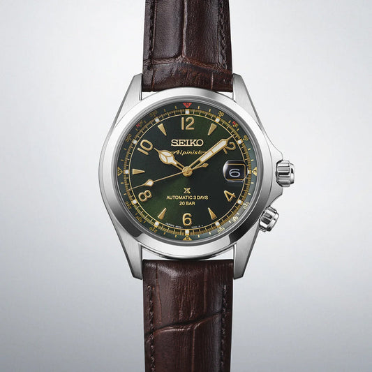 Prospex Men Automatic Green Dial Analog Leather Watch SPB507J1