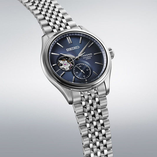 Presage Men Automatic Blue Dial Analog Stainless Steel Watch SPB527J1