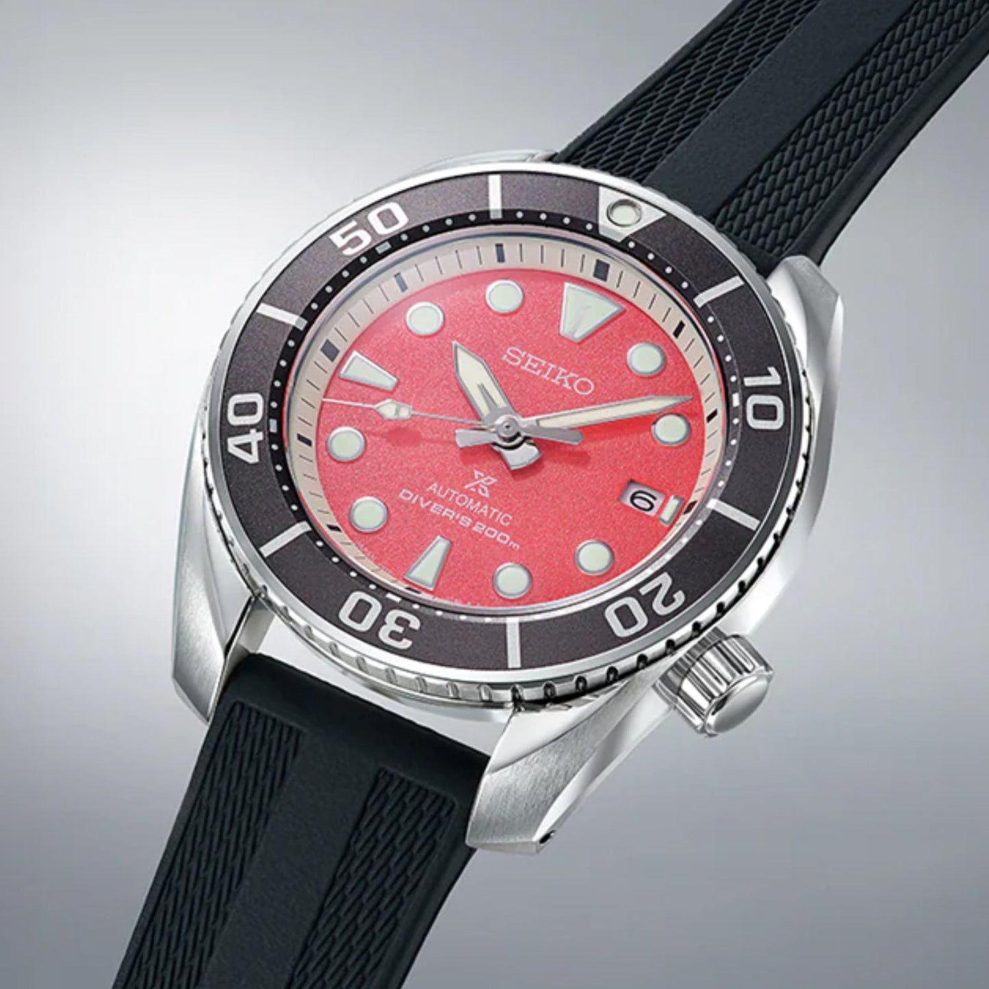 Prospex Asia Pacific 'Pink Lake' Limited Edition Automatic Analog Silicone Watch SPB541J1