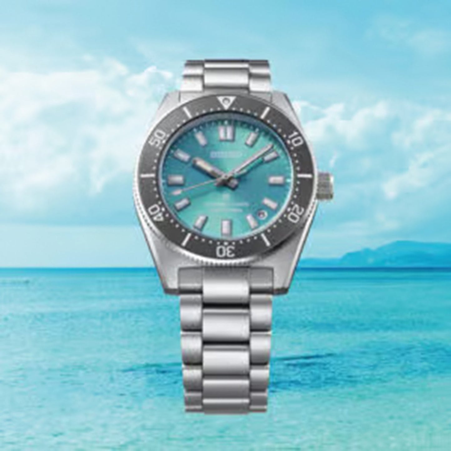Prospex 1965 Heritage Diver’s Watch Save the Ocean Limited Edition Men Automatic Teal Dial Analog Stainless Steel Watch SPB545J1