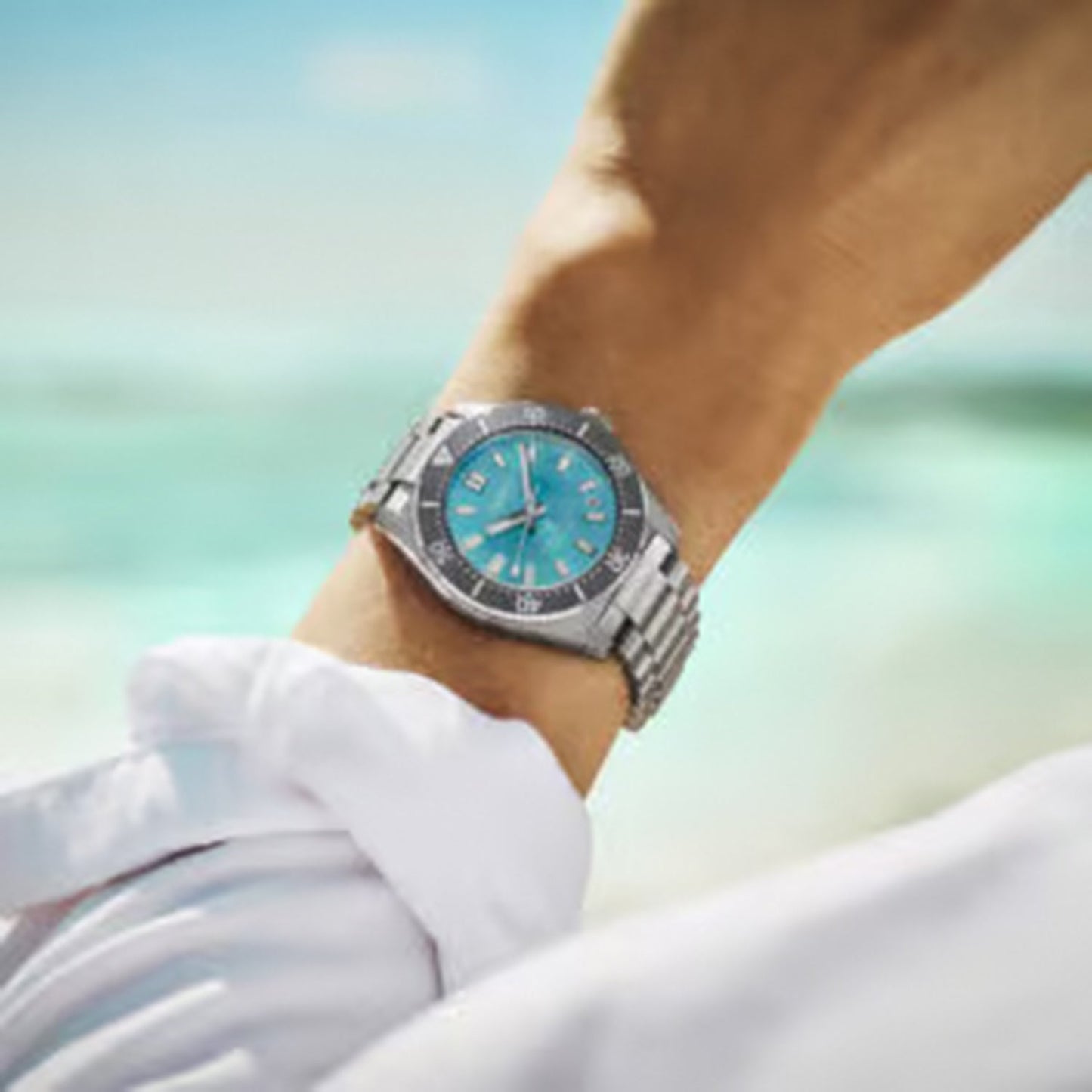 Prospex 1965 Heritage Diver’s Watch Save the Ocean Limited Edition Men Automatic Teal Dial Analog Stainless Steel Watch SPB545J1