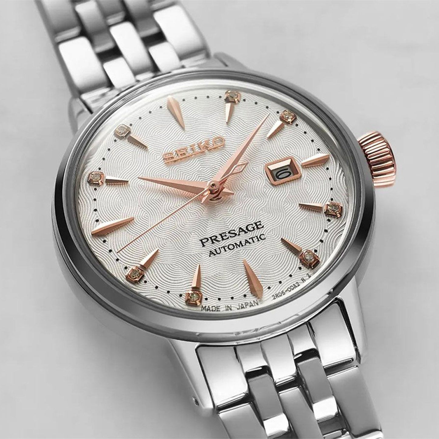 Presage Women Automatic White Dial Analog Stainless Steel Watch SRE009J1