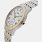 Dress Men Quartz White Dial Analog Stainless Steel Watch SRK048P1
