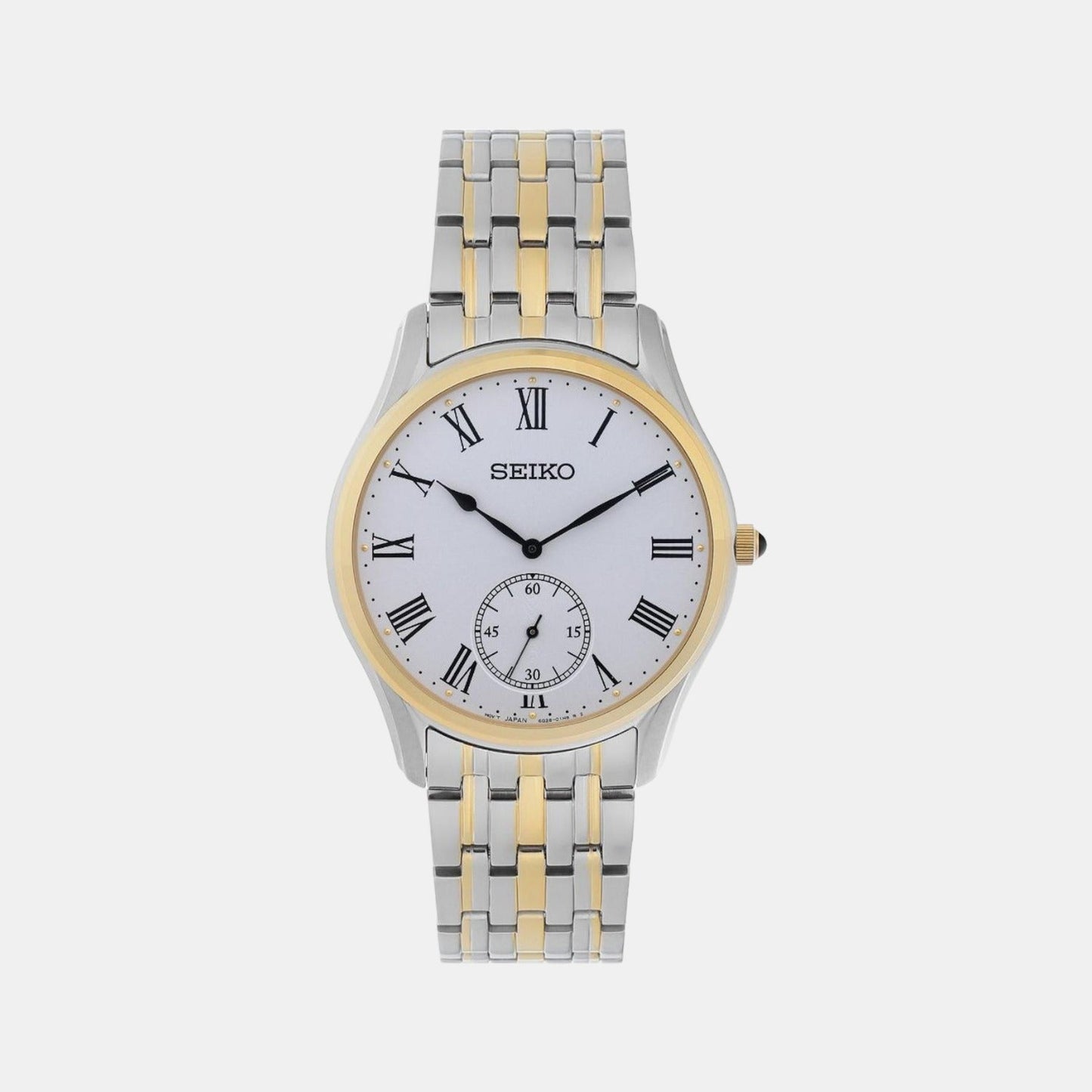 Dress Men Quartz White Dial Analog Stainless Steel Watch SRK048P1