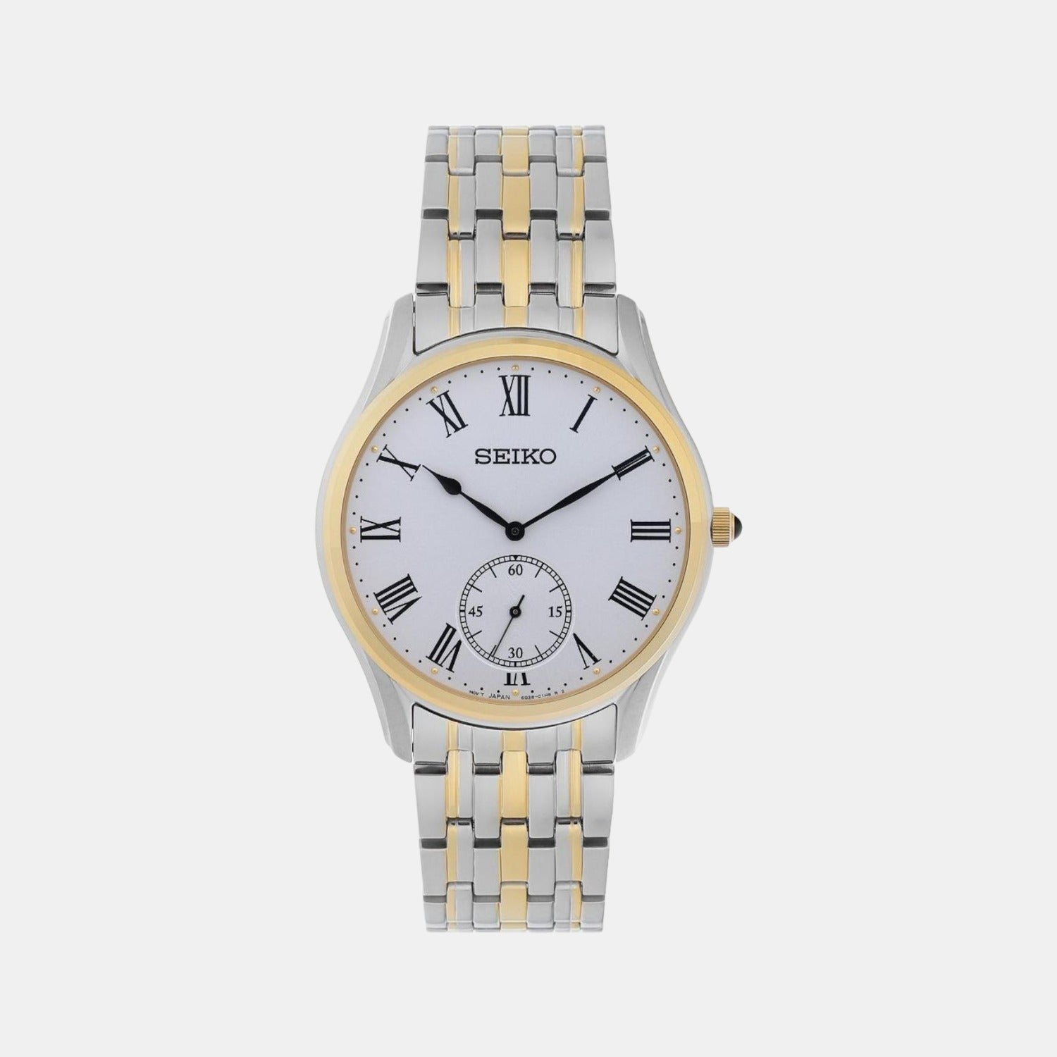 Dress Men Quartz White Dial Analog Stainless Steel Watch SRK048P1
