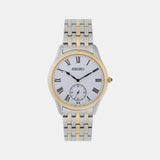 Dress Men Quartz White Dial Analog Stainless Steel Watch SRK048P1