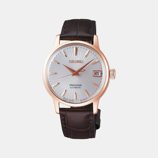 Presage Women Automatic Pink Dial Analog Stainless Steel Watch SRP852J1