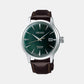 Presage Men Automatic Green Dial Analog Leather Watch SRPD37J1