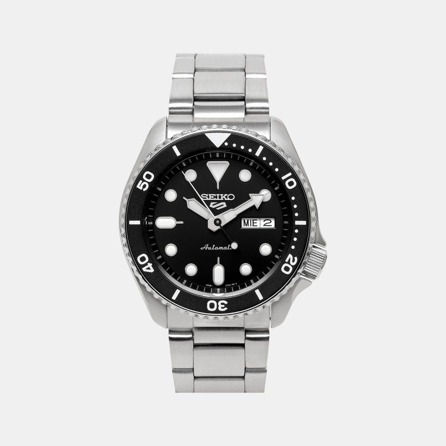 5 Sports Men Automatic Black Dial Analog Stainless Steel Watch SRPD55K1