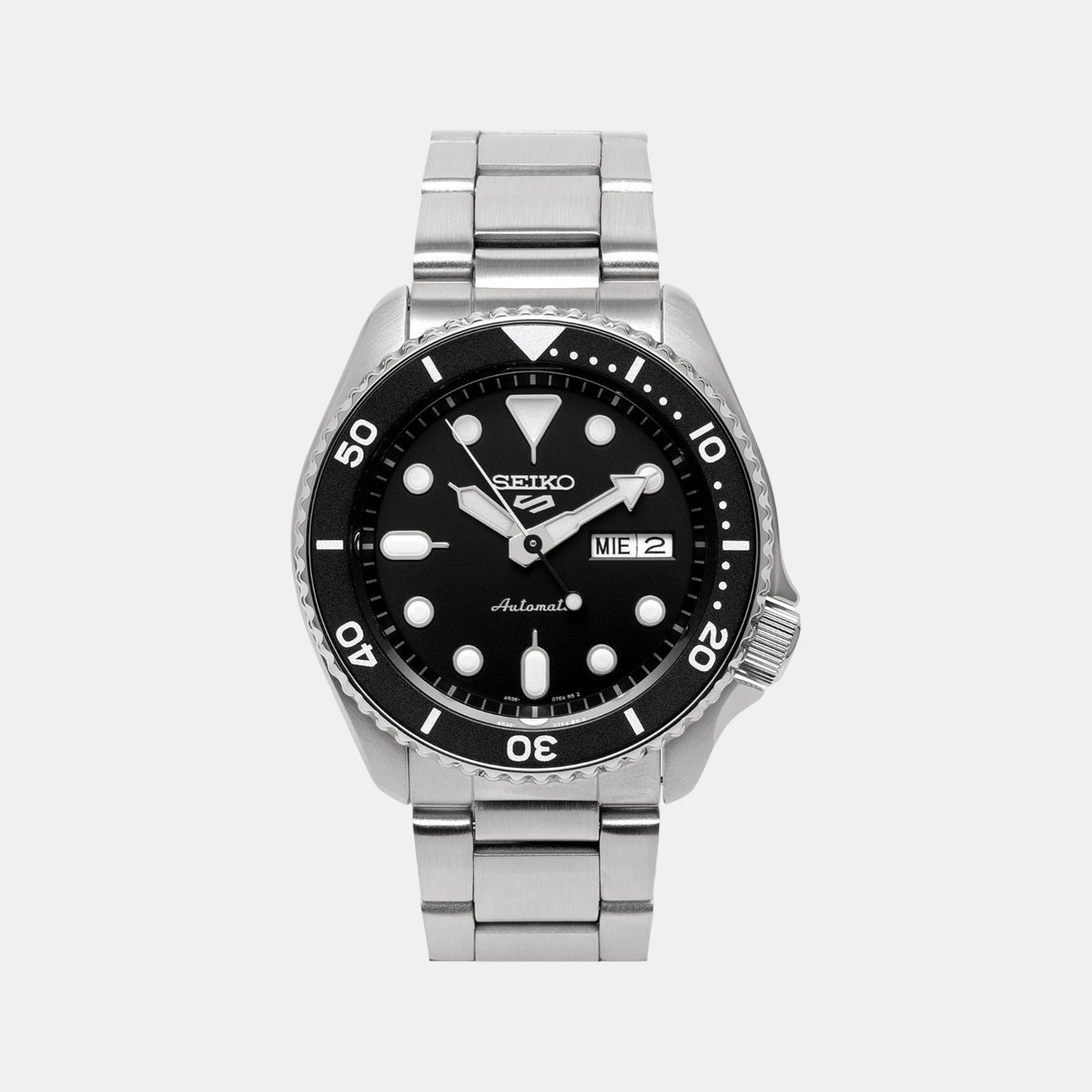 5 Sports Men Automatic Black Dial Analog Stainless Steel Watch SRPD55K1