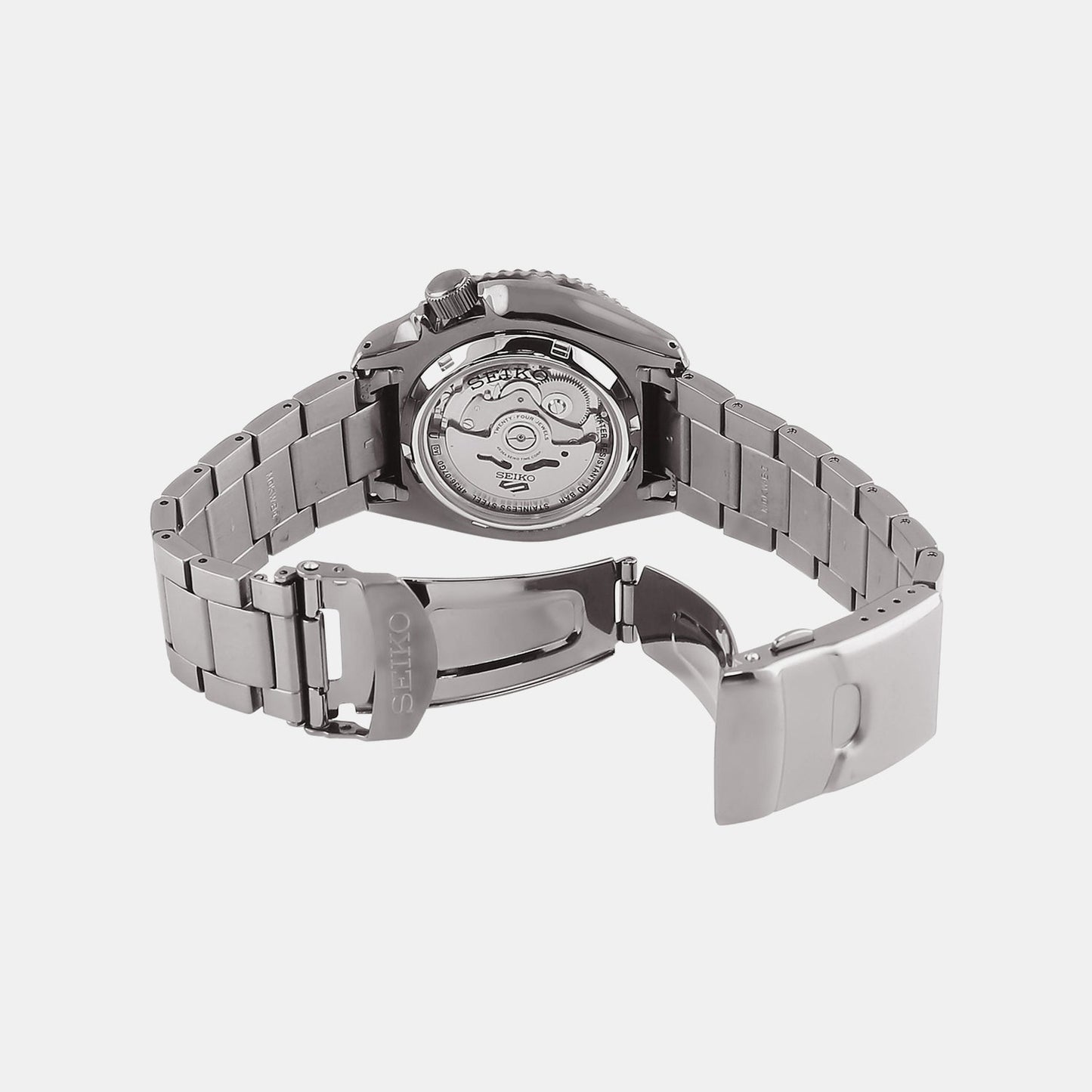 5 Sports Men Automatic Black Dial Analog Stainless Steel Watch SRPD65K1
