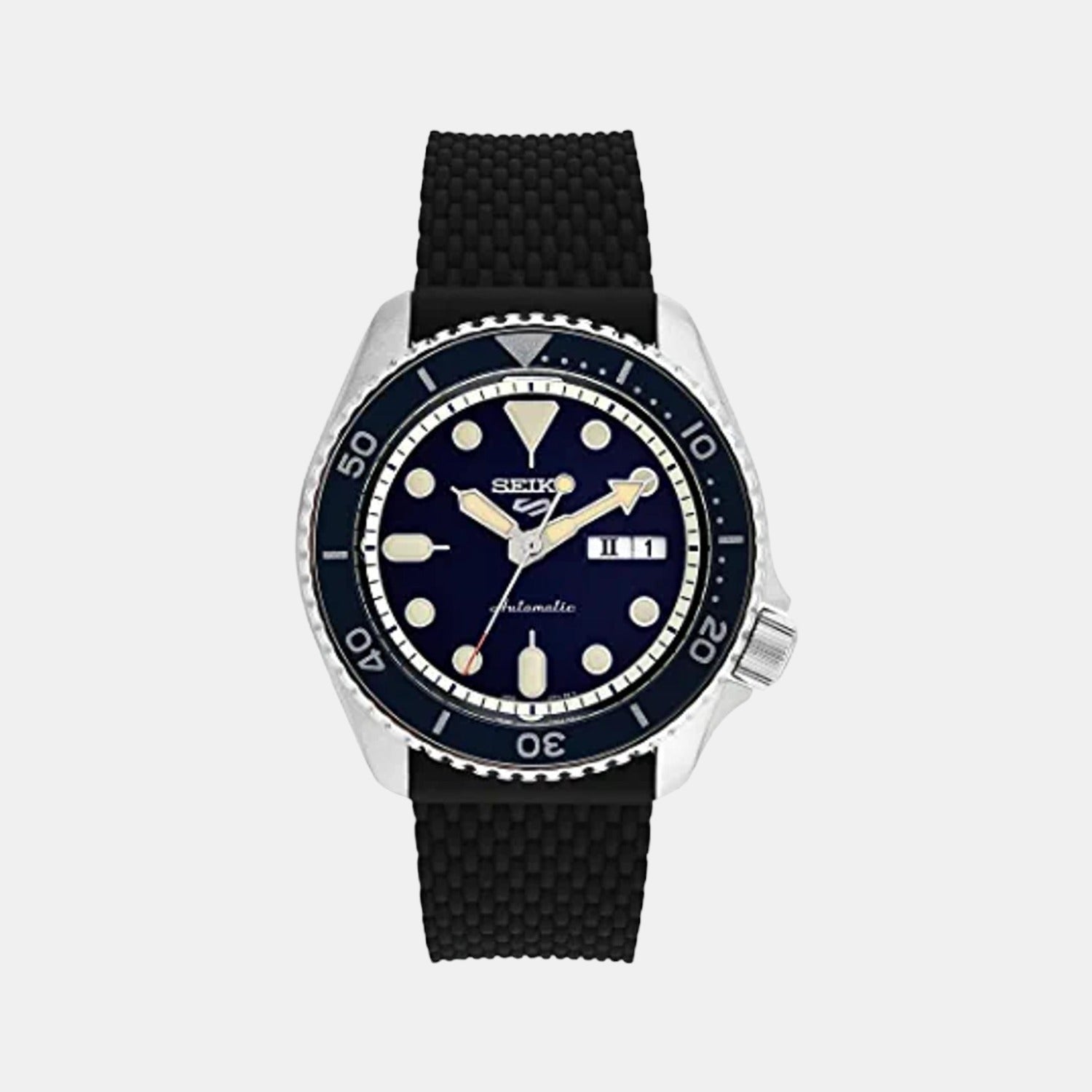 5 Sports Men Automatic Blue Dial Analog Silicone Watch SRPD71K2