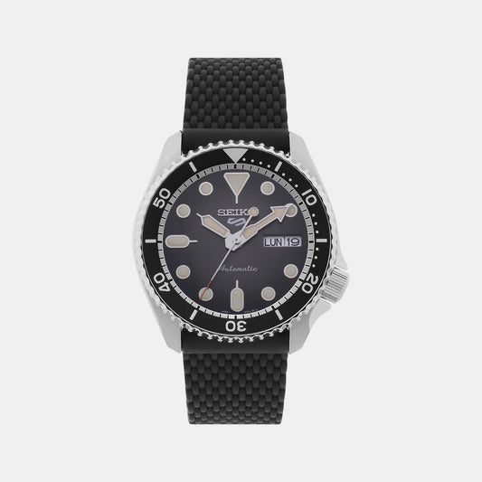 5 Sports Men Automatic Black Dial Analog Silicone Watch SRPD73K2