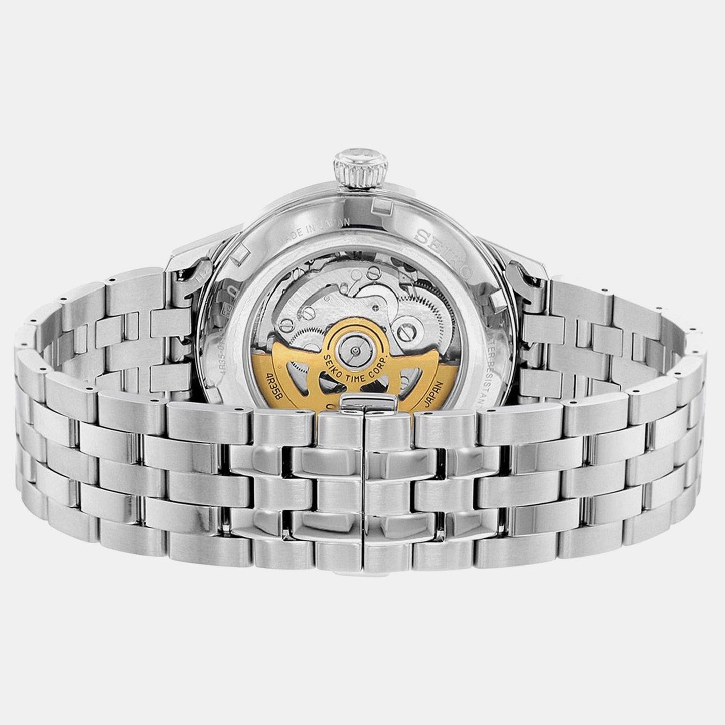 Presage Men Automatic Blue Dial Analog Stainless Steel Watch SRPE19J1