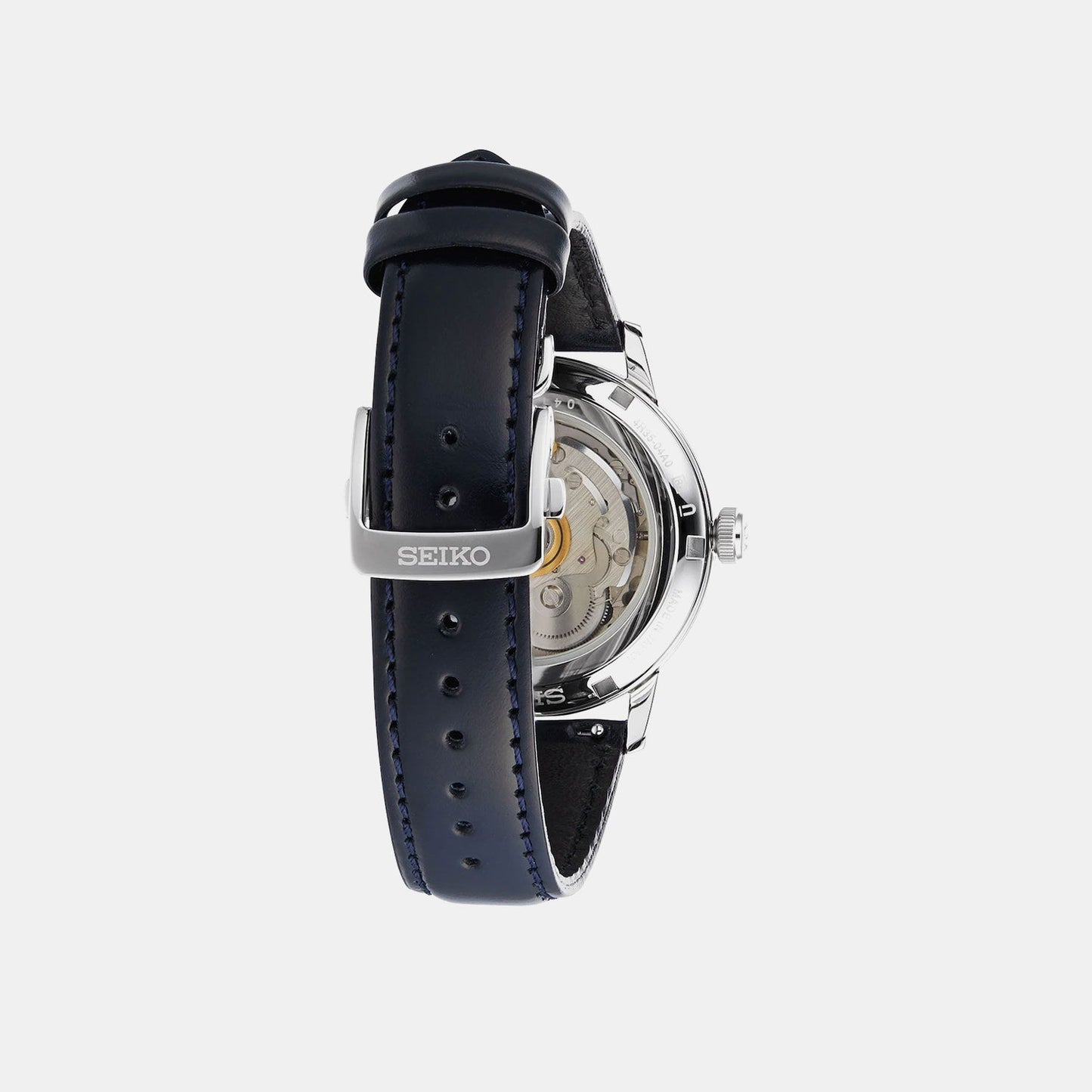 Presage Men Automatic Blue Dial Analog Leather Watch SRPE43J1