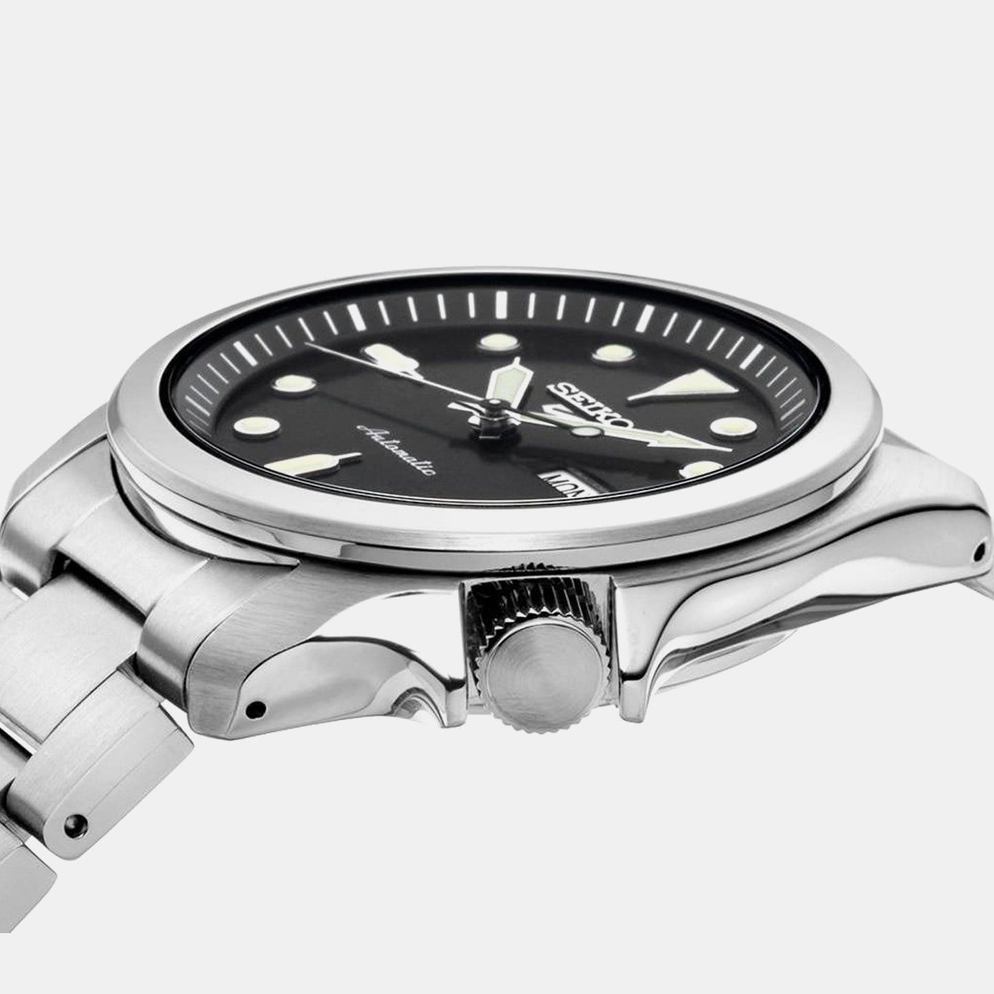 5 Sports Men Automatic Black Dial Analog Stainless Steel Watch SRPE55K1