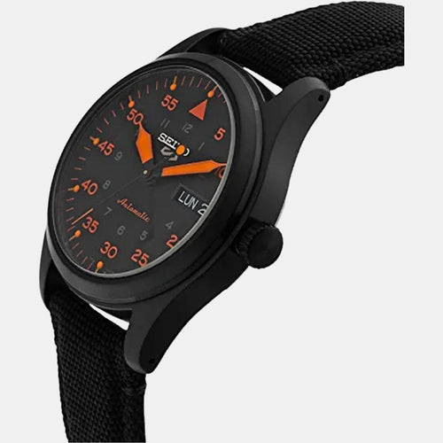 5 Sports Men Automatic Black Dial Analog Nylon Watch SRPH33K1