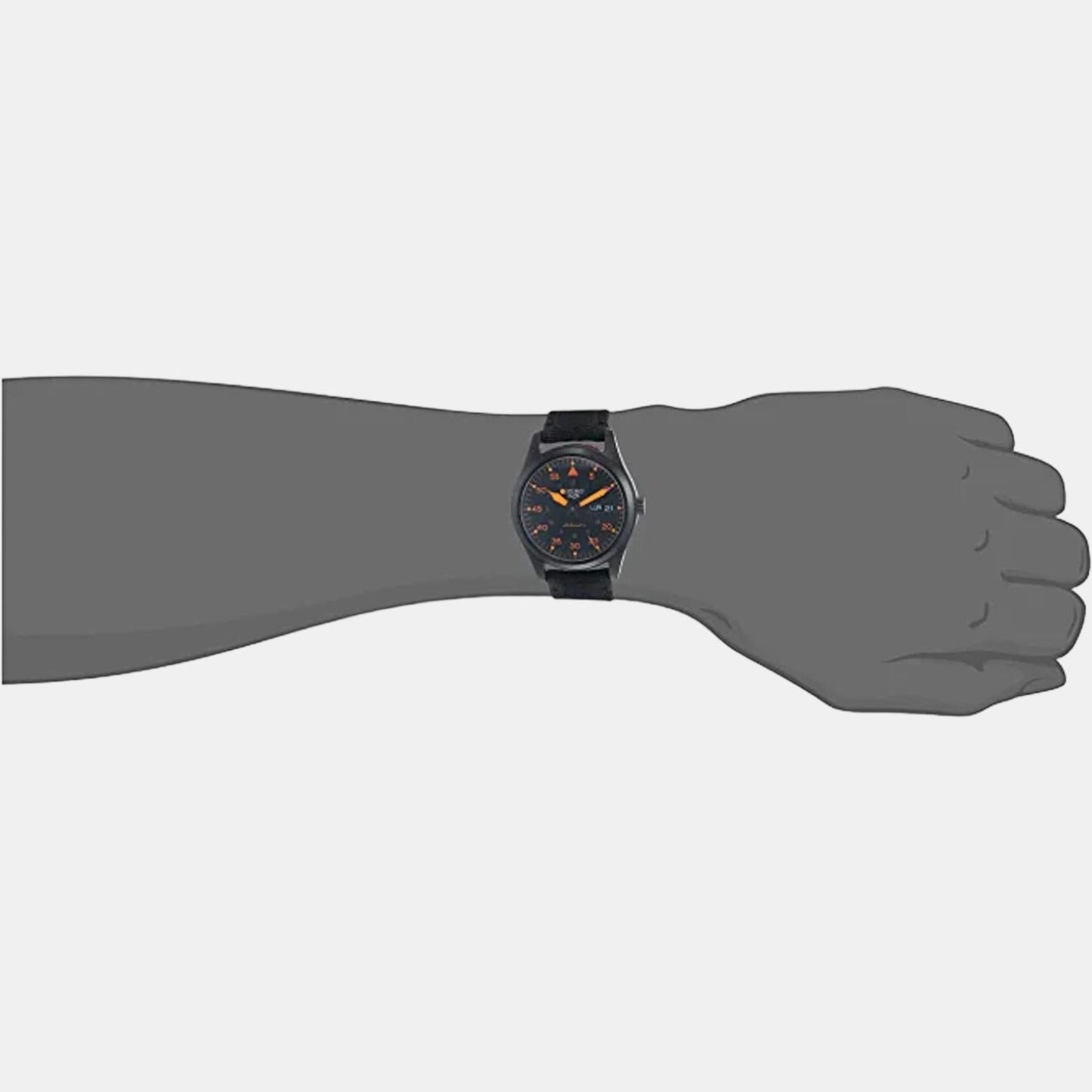 5 Sports Men Automatic Black Dial Analog Nylon Watch SRPH33K1