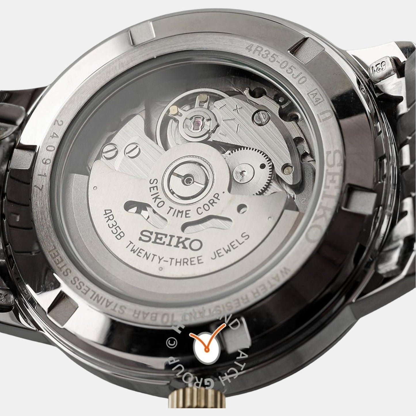 Dress Men Automatic White Dial Analog Stainless Steel Watch SRPH92K1