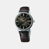 Presage Men Automatic Brown Dial Analog Leather Watch SRPJ17J1
