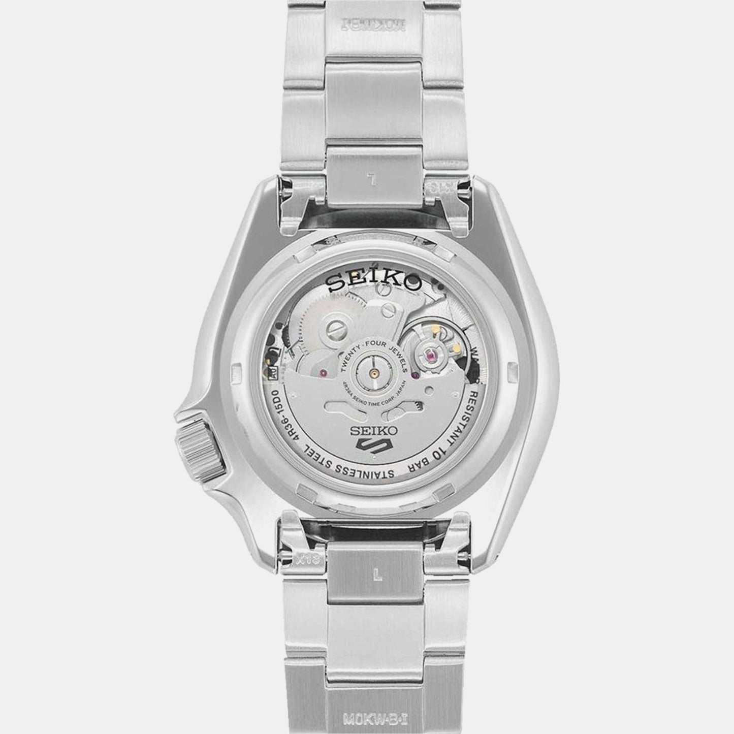 5 Sports Men Automatic Orange Dial Analog Stainless Steel Watch SRPK11K1