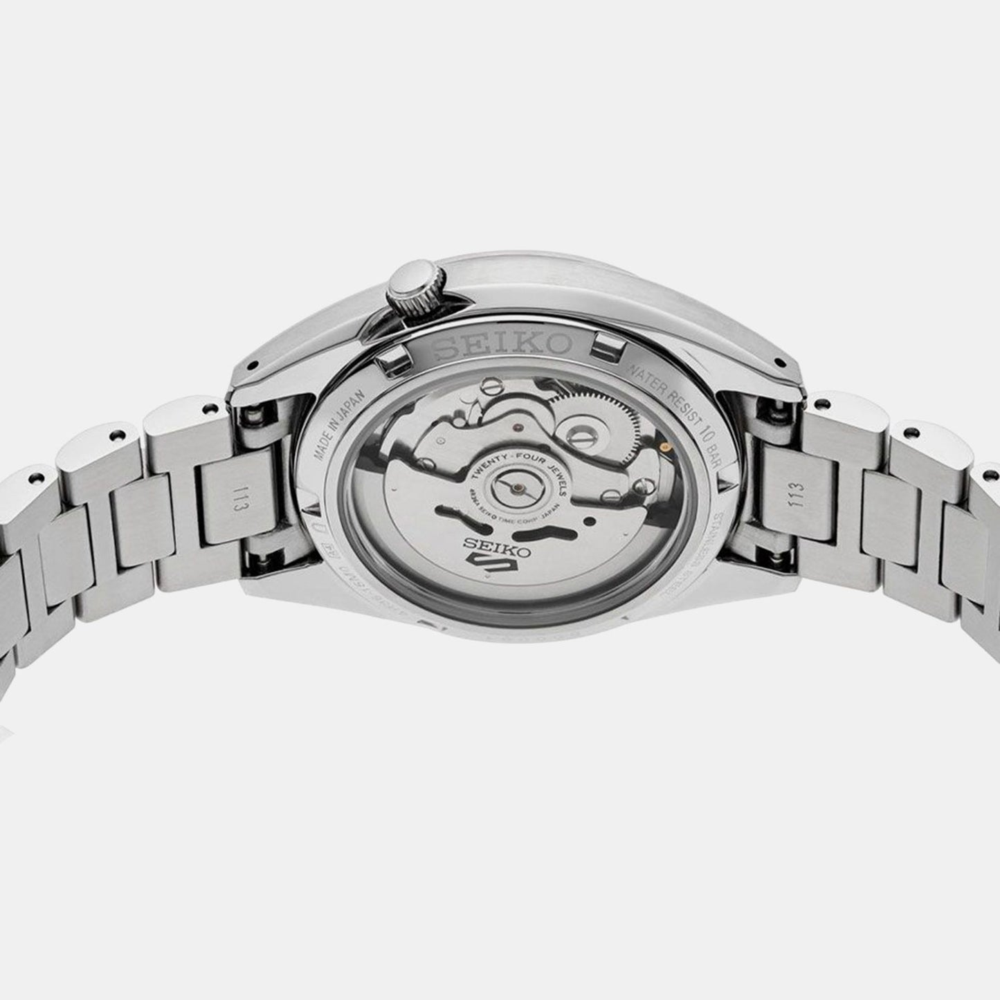 5 Sports Men Automatic Black Dial Analog Stainless Steel Watch SRPK89K1
