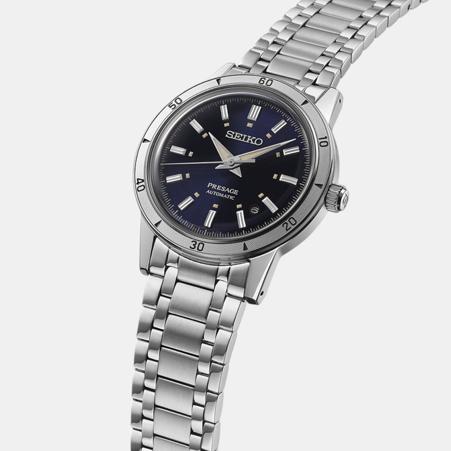 Presage Men Automatic Blue Dial Analog Stainless Steel Watch SRPL07J1
