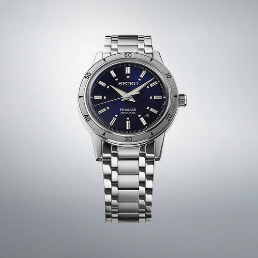 Presage Men Automatic Blue Dial Analog Stainless Steel Watch SRPL07J1