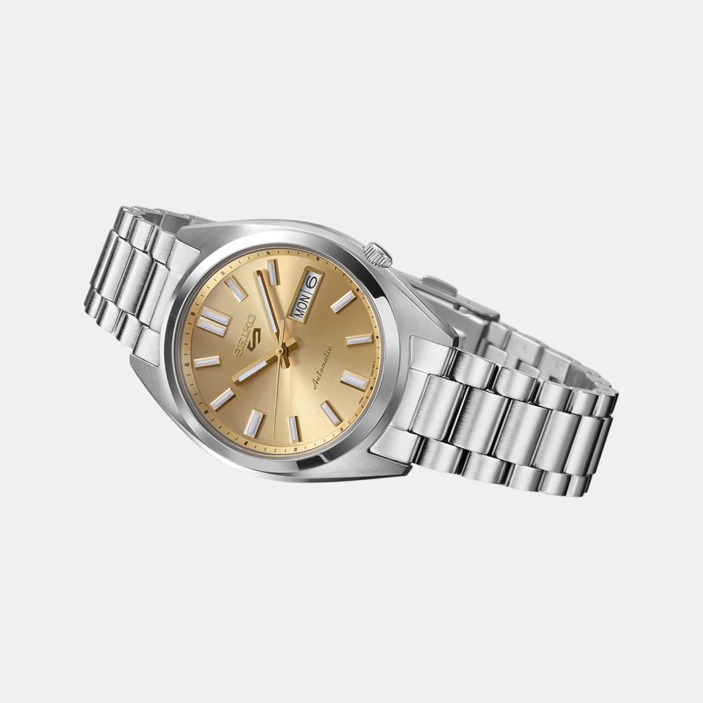 5 Sports Men Automatic Gold Dial Analog Stainless Steel Watch SRPL59K1