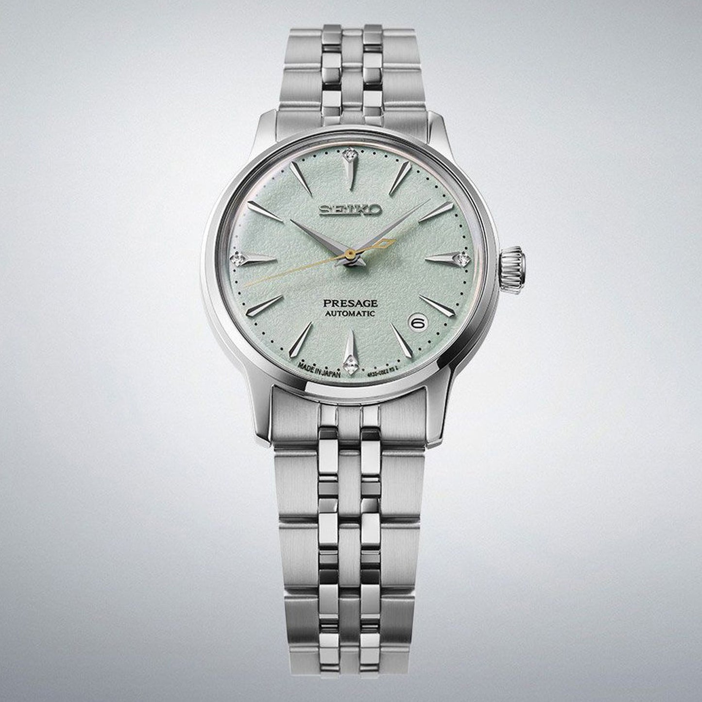 Presage Women Automatic Turquoise Dial Analog Stainless Steel Watch SRPL63J1