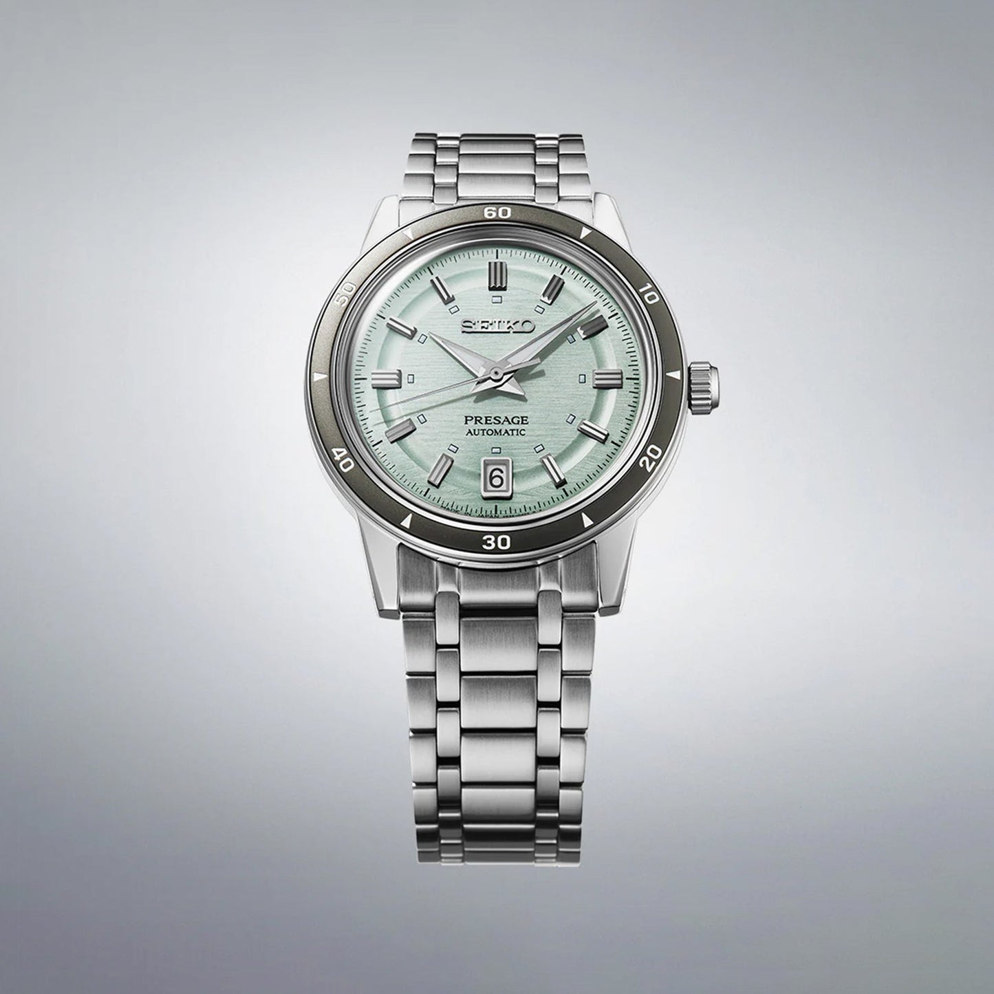 Presage Men Automatic Green Dial Analog Stainless Steel Watch SRPL71J1
