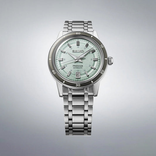 Presage Men Automatic Green Dial Analog Stainless Steel Watch SRPL71J1