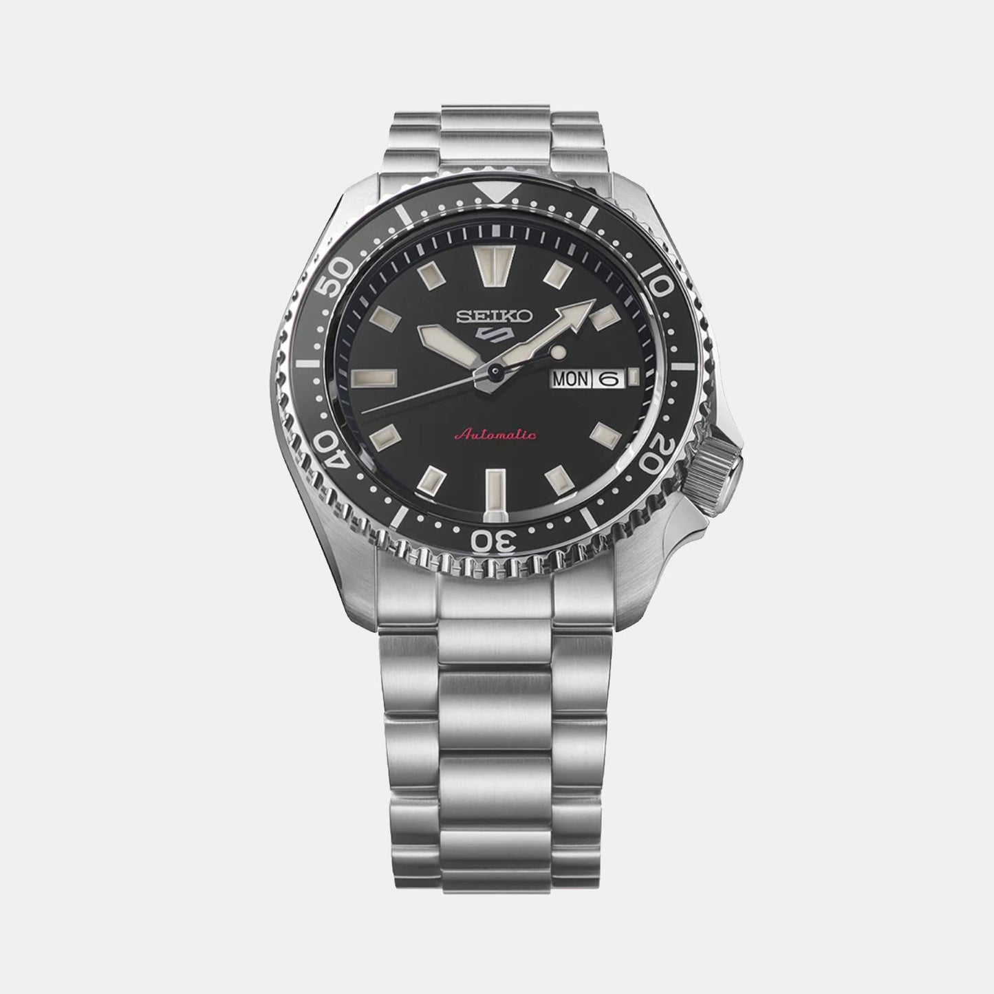 5 Sports Men Automatic Black Dial Analog Stainless Steel Watch SRPL85K1