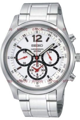 Seiko Conceptual Quartz Men Watches in Round case & White Dial SRW007P1