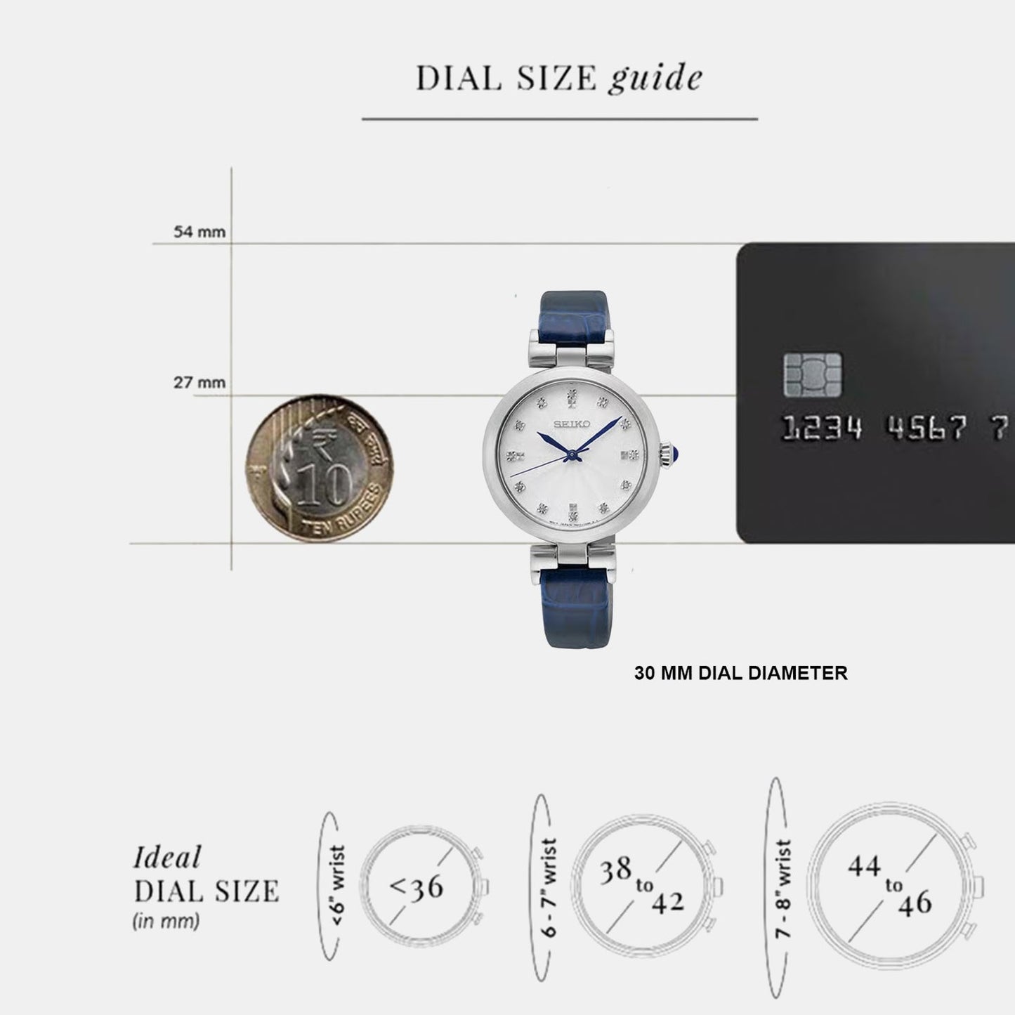 Dress Women Quartz White Dial Analog Leather Watch SRZ545P1