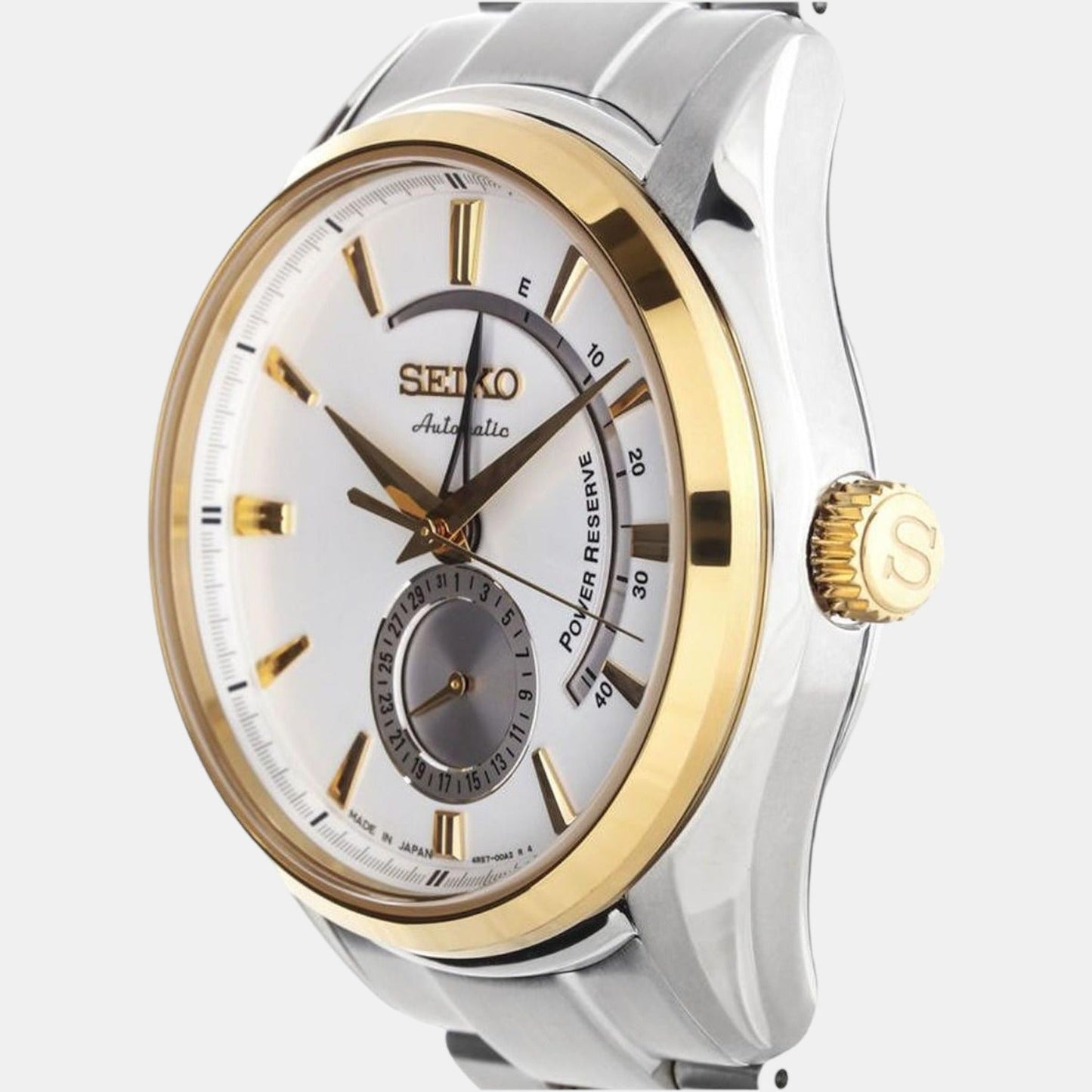 Presage Men Automatic White Dial Analog Stainless Steel Watch SSA306J1