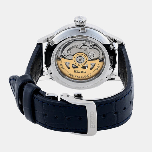 Presage Men Automatic Blue Dial Analog Leather Watch SSA405J1